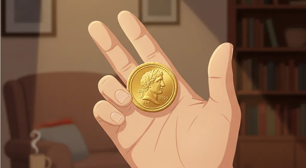 coin in the hand
